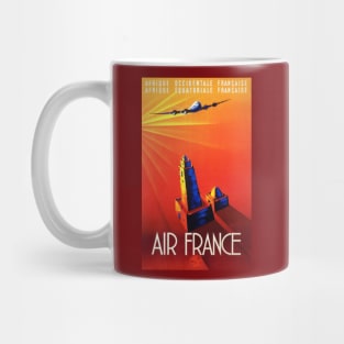 Vintage Travel Poster - Air France to Africa Mug